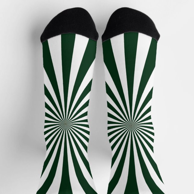 Elegant olive green geometric pattern Modern  Socks (Top)
