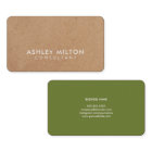 Elegant Olive Green PRINTED Kraft Consultant