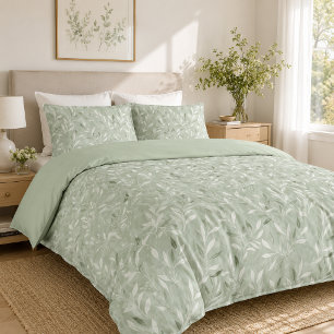 Elegant Olive Leaves Pattern Pillowcase