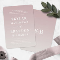Elegant Ombre Mauve & Ivory Semi Formal Wedding