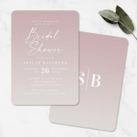 Elegant Ombre Mauve & Off-White Bridal Shower