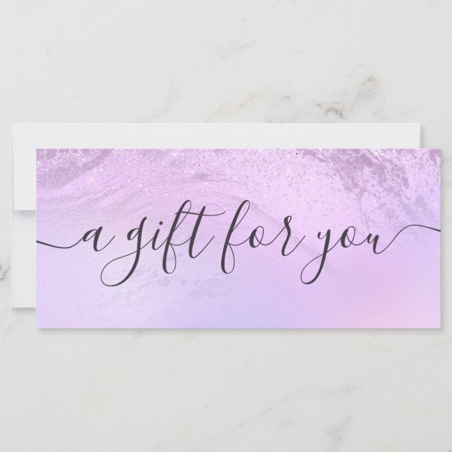 Elegant ombre violet glitter marble makeup artist (Front)