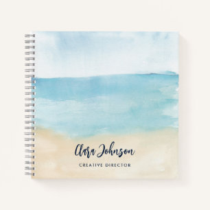 Elegant Ombre Watercolor Modern Art Teacher Notebook