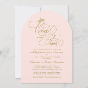 Elegant Once Upon A Time Princess Baby Shower Invitation