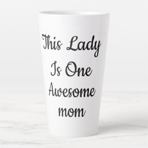 Elegant "One Awesome Mum" Script Coffee Latte Mug