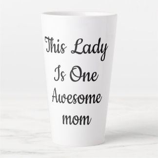 Elegant "One Awesome Mum" Script Coffee Latte Mug