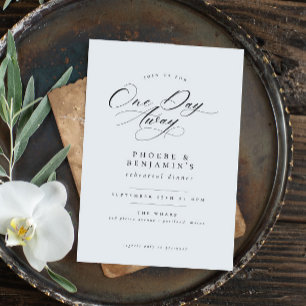 Elegant One Day Away Rehearsal Dinner Invitation