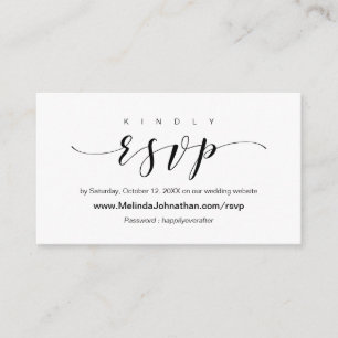 Elegant Online Wedding RSVP respond Enclosure Card