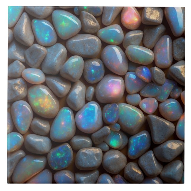 Elegant opal Ceramic Tile (Front)