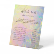 elegant opal price list Pedestal Sign