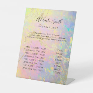 elegant opal price list Pedestal Sign