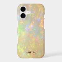 Elegant Opal Stone Texture Modern Custom Name