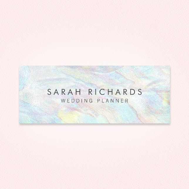 Elegant Opal Texture Pattern Unique Mini Business Card (Creator Uploaded)