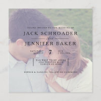 Elegant Opaque Photo Overlay Wedding Invite
