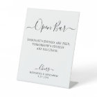 Elegant Open Bar Calligraphy Personalised Wedding 