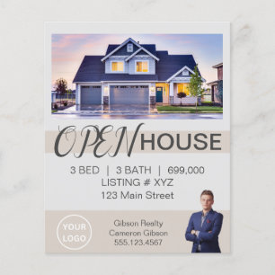 Elegant Open House Real Estate Realtor Flyer