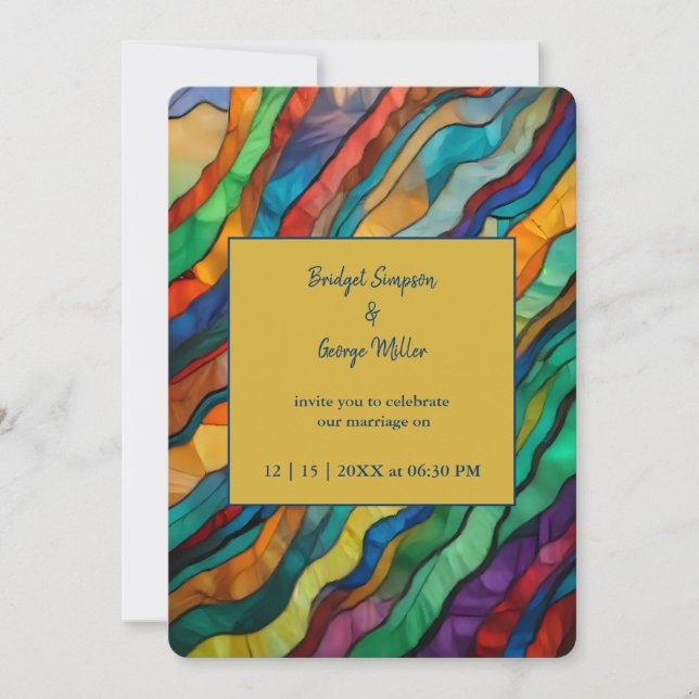 Elegant Opulent African destination wedding Invitation (Front)