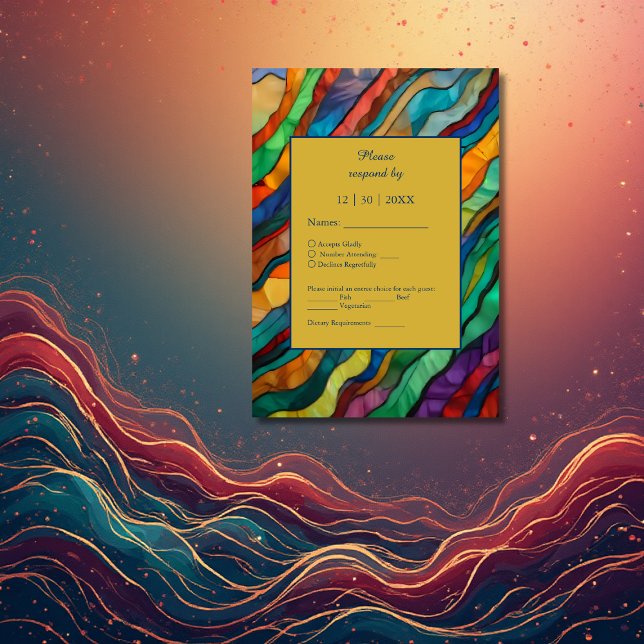 Elegant Opulent African destination wedding RSVP Card (Creator Uploaded)