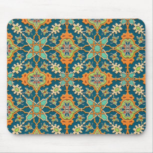 Elegant Orange and Teal Mousepad