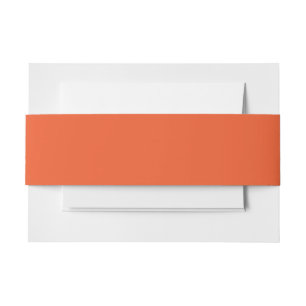 Elegant Orange Belly Bands Luxury Invites Invitation Belly Band