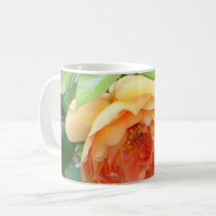 Elegant Orange Blush Rose Coffee Mug
