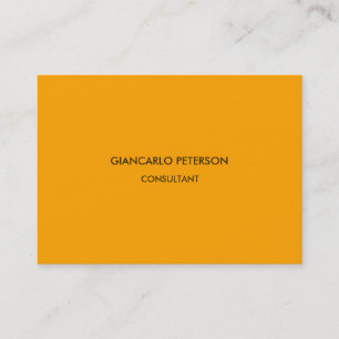 Elegant Orange Brown Minimalist Professional Business Card