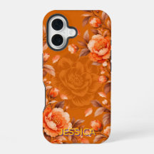 Elegant Orange Camellia Flowers Custom