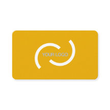 Elegant orange card. Customise with your own logo.