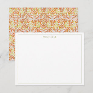 Elegant Orange Floral Pattern Card