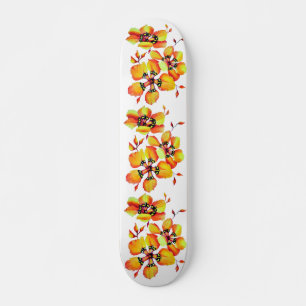 Elegant Orange Flowers - Customise your Own Skateboard