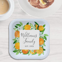 Elegant Orange Fruits and Flowers Summer Floral