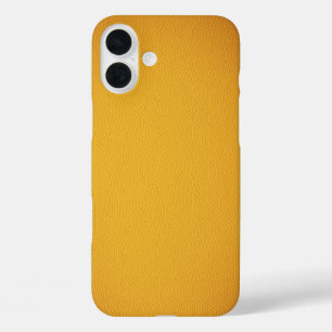  Elegant Orange leather iPhone 16 Plus Case