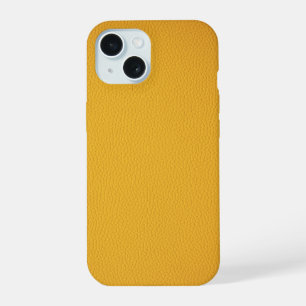 Elegant Orange leather iPhone 15 Case