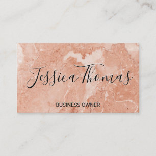 Elegant Orange Marble Business Card