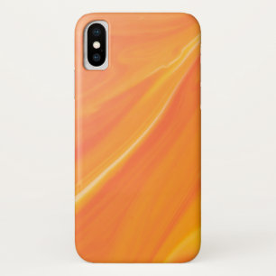 Elegant Orange Marble iPhone X Case