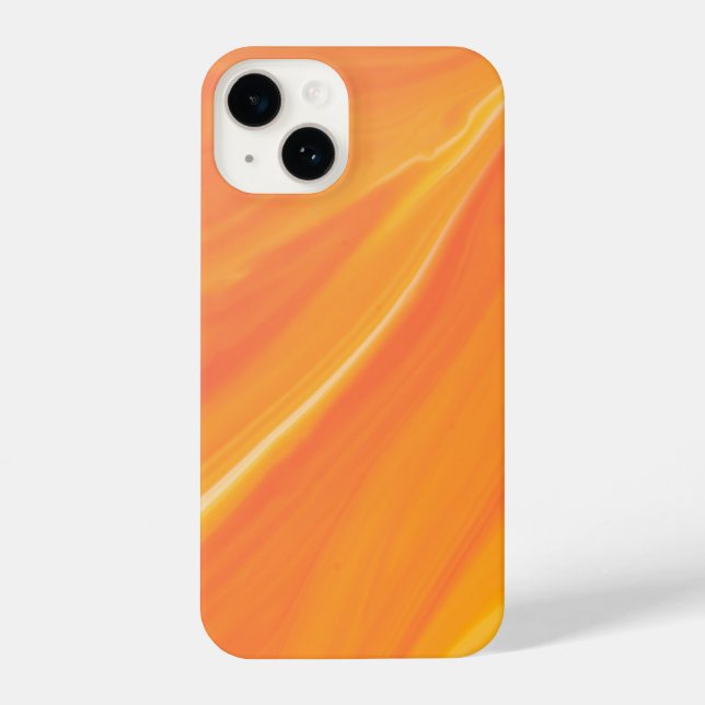  Elegant Orange Marble  iPhone Case (Back)