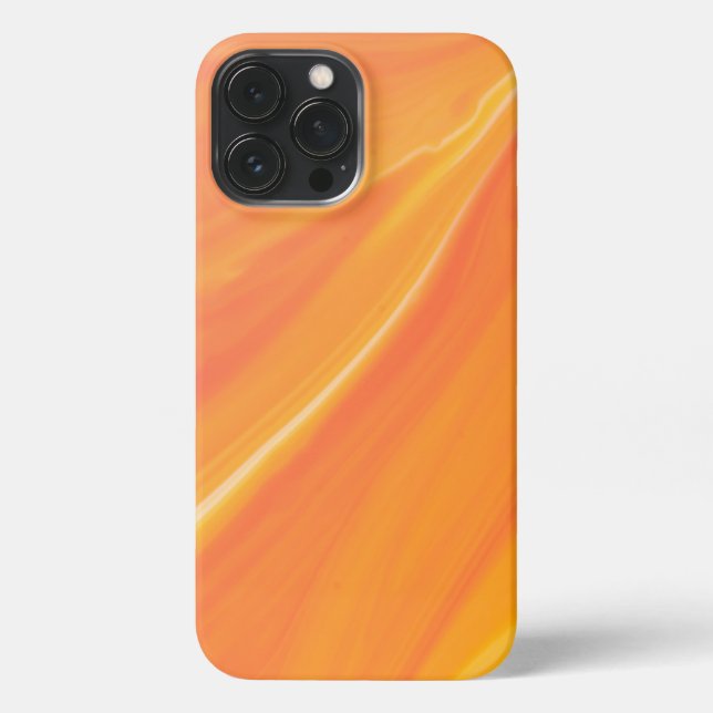  Elegant Orange Marble  iPhone Case (Back)