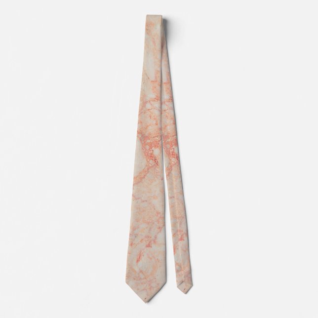 Elegant Orange Marble Stone Neck Tie (Front)
