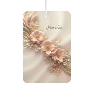 Elegant Orange Peach Floral Air Freshener