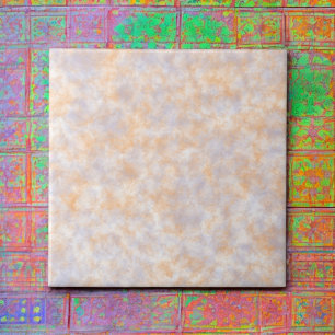 Elegant Orange & Purple Watercolor Marble Modern Tile