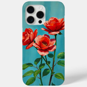 Elegant Orange Roses Floral Mobile Case for Women