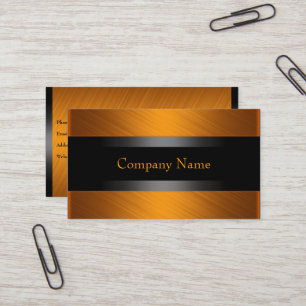 Elegant Orange Rust with Black Business Card