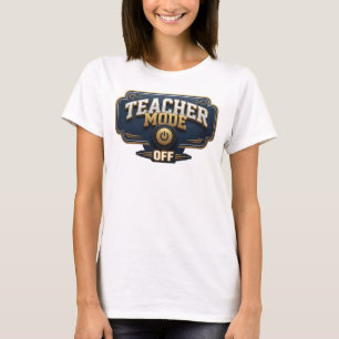 Elegant Orange TEACH MODE OFF Art Design T-Shirt
