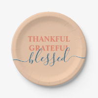 Elegant orange thankful grateful blessed