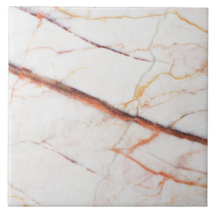 Elegant Orange Veined Natural Stone Texture Tile