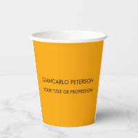 Elegant Orange Yellow Minimalist Professional