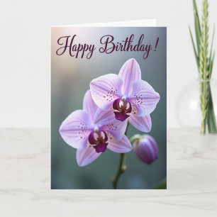 Elegant Orchid Birthday Card