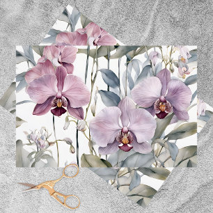 Elegant Orchid Blooms in Soft Pink and Lavender Tissue Paper