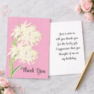Elegant Orchid Floral Thank You Postcard