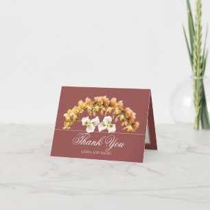 Elegant Orchid & Lily Botanical Pretty Thank You  Card